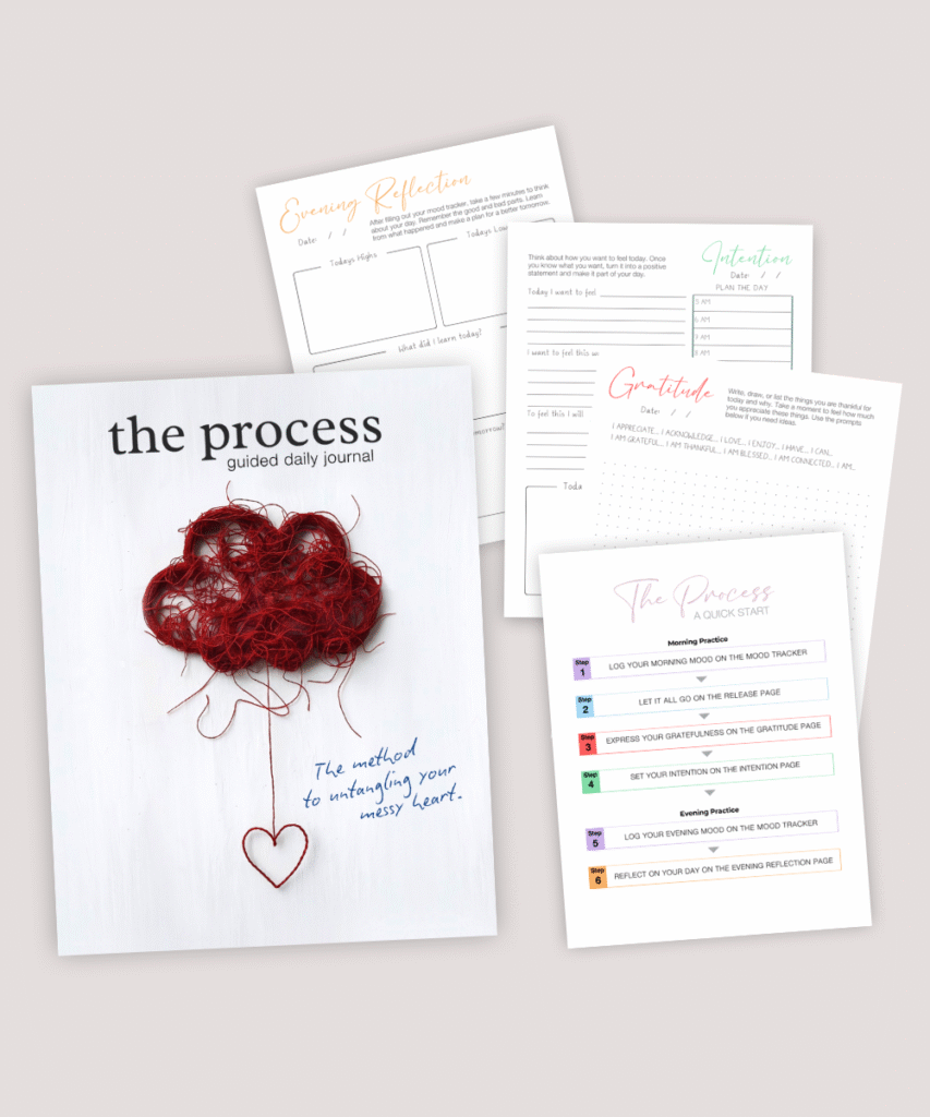The Process guided journal with gratitude, intention, and reflection pages for emotional clarity